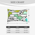 thumbnail image 2 of Salouo Funny Dinosaurs on Stripes Print Print Pillow Case Cover,Wrinkle-Free Bed Pillow Cover Pack of 1 Home Decor Fade-Resistant and Stain-Resistant ,Pillows Not Included -20"x30", 2 of 8