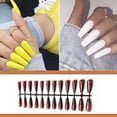 thumbnail image 5 of Minnieouse Uñas postizas largas, manicura de uñas Multicolor a presión, manicuras pequeñas de moda para el hogar, puntas de cubierta completa Juegos de manicura Marrón, 5 of 5