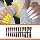 thumbnail image 5 of Minnieouse Uñas postizas largas, manicura de uñas Multicolor a presión, manicuras pequeñas de moda para el hogar, puntas de cubierta completa Juegos de manicura Marrón, 5 of 5