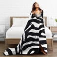 thumbnail image 5 of Black and White Zebra Pattern Throw Blanket,Super Soft Anti-Pilling Flannel Bed Blankets, 40"x30", 5 of 8