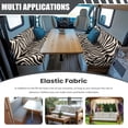 thumbnail image 3 of XYZCANDO Zebra RV Dinette Cushion Covers Universal RV Accessories for Inside Bench Cushion Comfortable 2 Seat Sofa Cover Stretchable Slip Covers for Loveseat Black, 3 of 7
