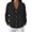 Black, variant on Womens Solid Color Cardigan Shawl Collar Long Sleeve Button Front Ribbed Knit Casual Sweater Jacket With Pockets