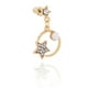 thumbnail image 2 of Aretes Dorados con Circonia CYRA Modelo Luna y Estrellas con Perla, 2 of 3
