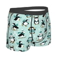 thumbnail image 3 of Balery Winter Skiing Penguin Men's Boxer Briefs, Soft and Breathable Cotton Underwear with nylon Waistband-XX-Large, 3 of 9