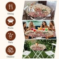 thumbnail image 7 of Beige Gingerbread Christmas Round Tablecloth, Fitted Table Cover with Elastic for 45"-54" Round Tables, Xmas Tree Gift House Star Table Cloth Outdoor Indoor Dinning Party Waterproof Tablecloths, 7 of 7