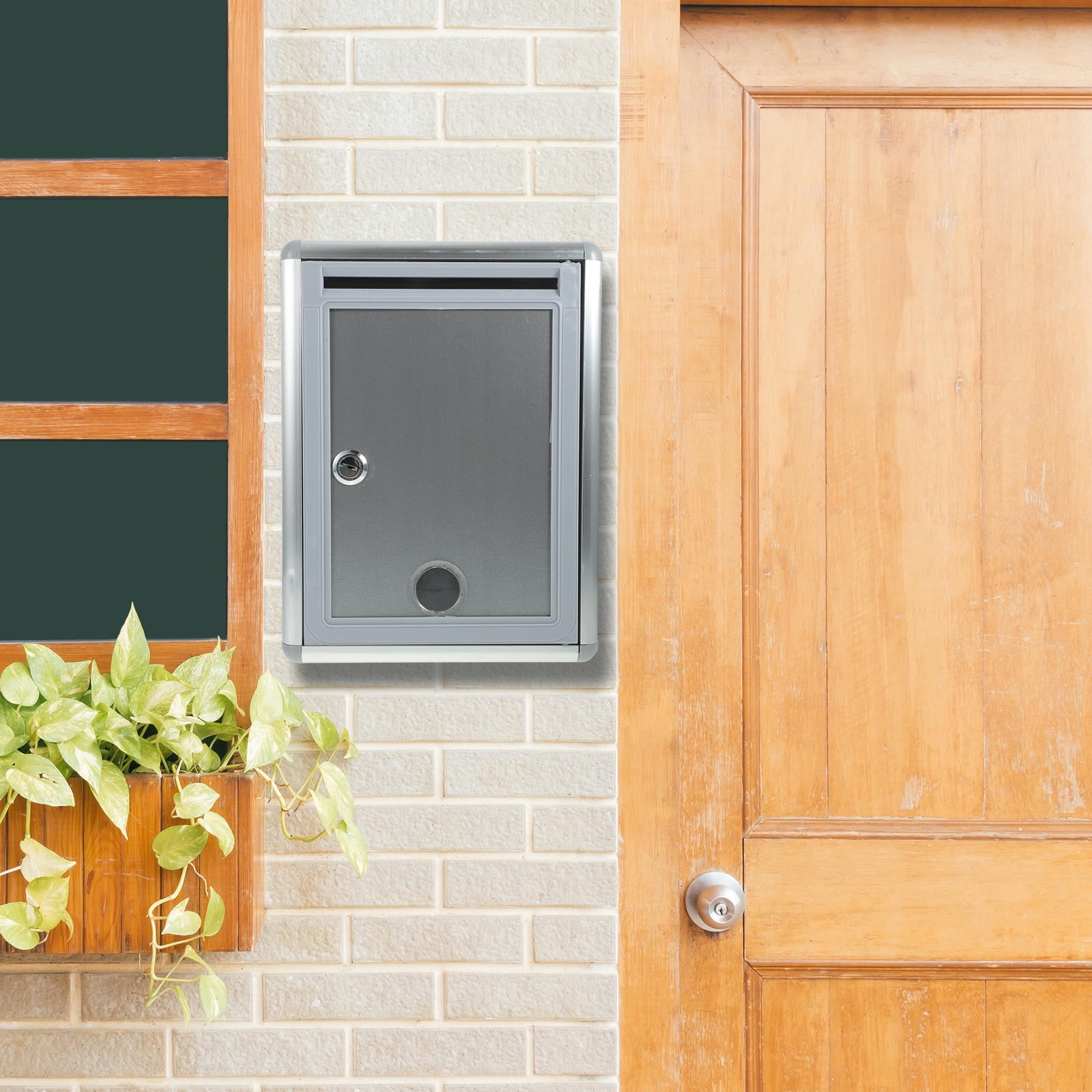 RENACLIPY 1Pack Wall Mounted Lockable Suggestion Box for Secure Mail Collection 11.2x8.5x4.1in