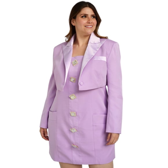Conjunto de Vestido L'ATISTE Tallas extras 7161 Lila 40