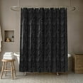 thumbnail image 4 of Creative Products Black Soft Chevron  71x74 Shower Curtain, 4 of 7