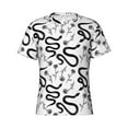 thumbnail image 3 of Naloa Hand Drawn Snake Men's T-Shirt Sport T-shirt Men's Basic Tee Casual Men's Shirt, Round Neck, Short Sleeves - XX-Large, 3 of 5