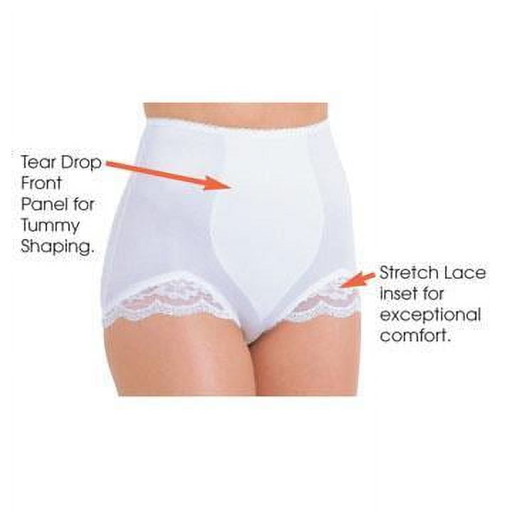 Women's Rago 919X Plus Light Shaping V Leg Brief Panty with Lace (Mocha 6X)  