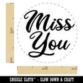 thumbnail image 2 of Miss You Script Self-Inking Rubber Stamp Ink Stamper - Yellow Ink - Medium 1 Inch, 2 of 7