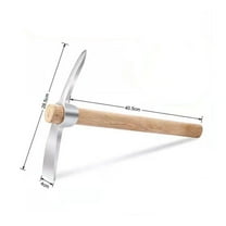 Hmsavn Pick Axe Garden Hoe Detachable Pickaxe Hoe Stainless Steel Pickaxe Hoe With Wooden Handle Heavy Duty Wood Pick Axe Garden Mattock Tool For Transplanting Di Gardening Tools