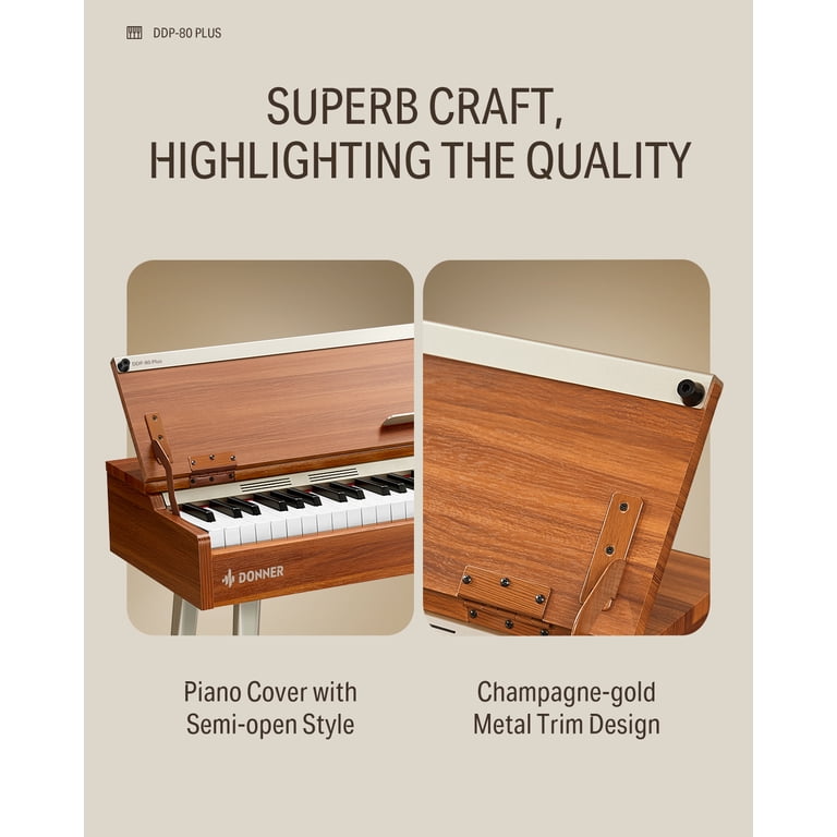 Donner Professional Full Size 88-Key Weighted Digital Piano DDP-80