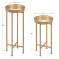 thumbnail image 2 of Kate and Laurel Celia Side Tables, Set Of 2, Gold With Mirror Tabletop, Decorative Modern Glam End Table, 2 of 6
