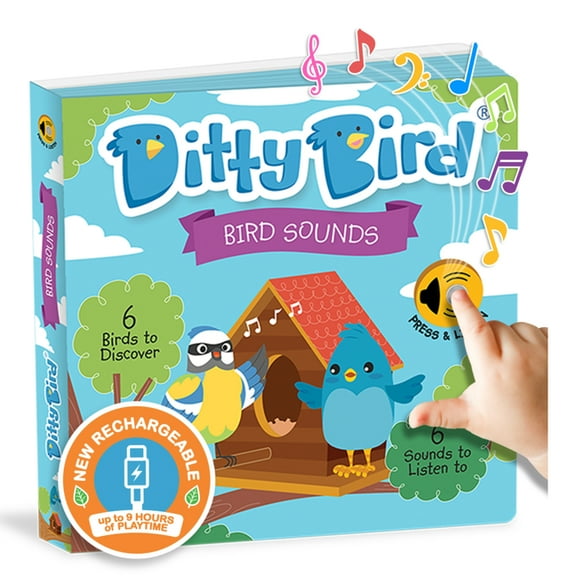 Ditty Bird Ditty Bird Bird Songs Interactive Sound Book for Toddlers 1 - 3 Musical Books for Baby Perfect to Learn Bird's Call, (Board Book)