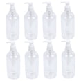 thumbnail image 4 of Masteelf 8pcs 500ml Transparent Refillable Pump Bottles for Shampoo Storage with Long Straw and Stable Performance, 4 of 8