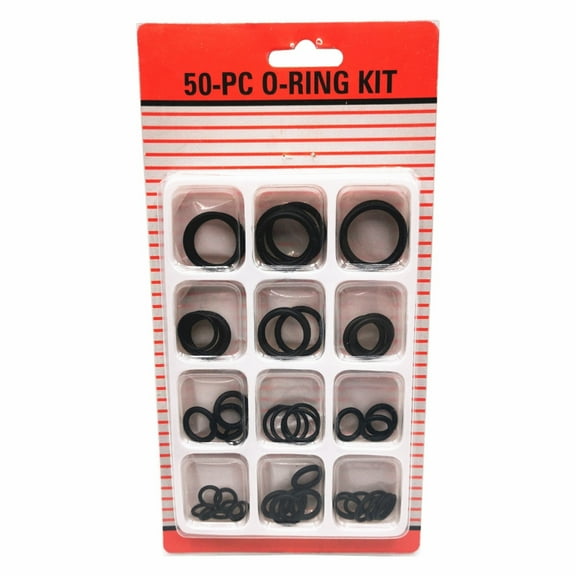 TPROM Rubber, Multicolor Multiple Sizes, Plumbing O-Rings & Seals Kit 50 Piece