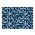 thumbnail image 1 of Abstract Cutting Board, Beecomb Like Rectangular Blurry Geometrical Image in Blue Tones and White Art, Decorative Tempered Glass Cutting and Serving Board, Small Size, Multicolor, by Ambesonne, 1 of 1