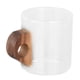 thumbnail image 3 of Taza de Café de Vidrio Resistente al Calor con Mango de Madera ZHCH 280ml, 3 of 5