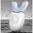thumbnail image 4 of Cepillo de dientes eléctrico ultrasónico azul, nuevo, de silicona en forma de U, para blanqueamiento dental, para adultos., 4 of 4
