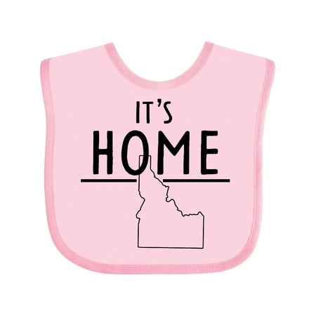 

Inktastic It s Home- State of Idaho Outline Gift Baby Boy or Baby Girl Bib