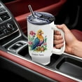 thumbnail image 5 of 40oz Custom Tumbler for Booby Bird Fans - Personalized Travel Mug with Lid, Handle & Straw - Cute Stainless Steel Gift Idea for Girls, Women on Birthday or Holidays, 5 of 6