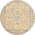 thumbnail image 1 of Ahgly Company Tapis d'Intérieur Ronds Abstraits Kaki et Or, Tapis de Zone Abstraits, 8 Pieds Rond, 1 of 6