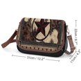 thumbnail image 2 of Western Texas Star on Wood Vintage Crossbody Bag for Women Medium Leather Hobo Bags Shoulder Bag Classic City Leather Satchels, 2 of 8