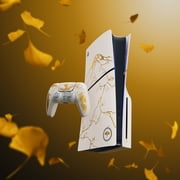 PlayStation 5 Slim Upgraded 2TB Disc Ghost of Yotei Gold Limited Edition Bundle and Controller Charger - Limited Console, Controller, Ghost of Yotei Full Game - 2TB Upgraded PS5 Slim Console