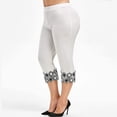thumbnail image 4 of Gibobby Medias Termicas Afelpadas de Forro Polar Pantalones de verano con costuras sólidas de color de mallas grandes para deportes de yoga de encaje para mujer(Blanco,G), 4 of 5