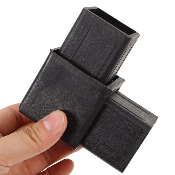 Raindrops 6 Pack Black Plastic Square Tube Connector for Home Furniture Assembly Right Angle Joint 90 Degree