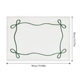 thumbnail image 2 of Linen Placemats, Embroidered Placemats, Bow Embroidery Festive Table Decorations, Natural Cotton Linen Wrinkle Resistant Tablecloth Props 19.68x11.81 Inches, 2 of 7