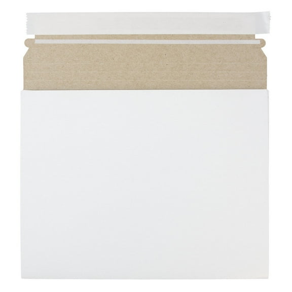 JAM Paper Expandable Photo Mailer Envelopes with Peel & Seal Closure, 10 x 7 3/4 x 1, White, 6 Rigid Mailers/Pack