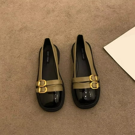 

WQJNWEQ Women s Flats Shoes Leisure Slip-on Tassel Leather top Platform Loafers Casualable Loafer Shoes indoor Outdoor Comfort