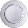 thumbnail image 1 of Juego de 6 platos de carga plateados, redondos de 13 pulgadas con abalorio, para boda y decoración de mesa, 1 of 15