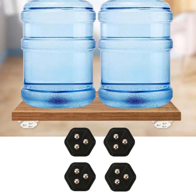 LSLJS Universal Paste Three-bead Pulley A Set Of 4 Adhesive Universal Pulleys with Three Bead Universal Wheels, Home Accessories