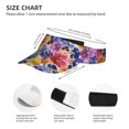 thumbnail image 3 of Kdxio The Garden Tricolor Pansy Flower Print Sun Visor Hat Golf Visor Adjustable Velcro Outdoor Sports Cap For Men Women, 3 of 7