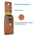 thumbnail image 5 of Takfox Phone Holster for Samsung Galaxy Note 20 Ultra S20+ S10 S10e S9 S8 A01 A11 A21 A51 A71 5G A10e A20 A50, Note 10 9 8 J7 J3 Cell Phone Belt Clip Holster Leather Carrying Pouch w Card Holder,Brown, 5 of 8