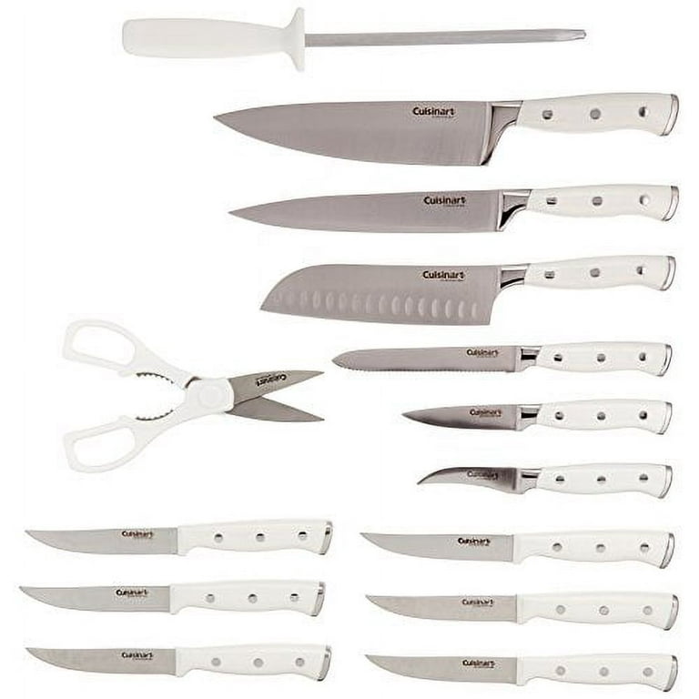 13-Pc. Cuisinart Classic White Stainless Steel Knife Block Set