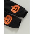 thumbnail image 6 of Toddler Baby Girl Boy Halloween Outfit Pumpkin Crewneck Sweatshirt Long Sleeve Shirts Top and Pants Set Fall Winter Clothes, 6 of 8