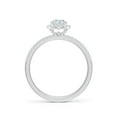 thumbnail image 2 of ANGARA Lab Grown Oval Diamond Halo Engagement Ring for Women in 14K White Gold (Size-7x5mm| Color-F-G| Clarity-VS) | April Birthstone, Anniversary, Jewelry Gift for Women | Lab-Grown Diamond Ring, 2 of 7