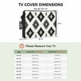 thumbnail image 3 of Outdoor TV Cover 36 to 39 Inches, Bohemian Black Gray Aztec Ethnic Style Geometric Country Waterproof TV Cover with Remote Control Pocket, Flat Screen TV Cover Protector for Outside TV, 3 of 6