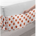 thumbnail image 2 of Abstract Bed Skirt, Monochromatic Star Shapes on Plain Background Sky Space Creative Graphic, Elastic Bedskirt Dust Ruffle Wrap Around for Bedding Decor, 4 Sizes, Burnt Orange White, by Ambesonne, 2 of 2