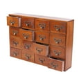 thumbnail image 5 of Retro Color Wood Vintage Apothecary Medicine Cabinet 16 Drawers Label Holder Card Catalog, 5 of 10