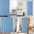 thumbnail image 6 of Sky Blue Fabric Shower Curtain Solid Color Washable Shower Curtains for Bathroom, Waterproof Bath Curtain with Hooks Home Decor 36x72in, 6 of 8