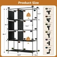 thumbnail image 5 of YOUPINS Portable Clothes Organizer with Hanging Rod, Portable Closet Non-Woven Fabric,Black, 5 of 7