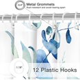 thumbnail image 2 of Blue Eucalyptus Leaf Shower Curtain, Blue and Green Watercolor Plant Shower Curtain, Trendy Waterproof Modern Floral Decorative Botanical Bathroom Decor, 72x72 Inch, 2 of 6