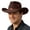 F-1011Coffee, variant on Mens Cowboy Hat Solid Color Wide Brim Ethnic Style Fashion Comfortable Lightweight Cap For Stage Performance And Theme Party,Beige,One Size