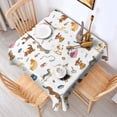 thumbnail image 2 of Cartoon Dachshund Square Tablecloth,Waterproof Square Table Cover,Wipeable Spillproof Washable Table Cover for Home Kitchen Party Decor 60"x60"(152x152cm), 2 of 6