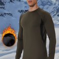 thumbnail image 2 of WAVSUF Men's Fleece Thermal Undershirt Round Neck Long Sleeve Skinny Fit Winter Daily Basic Top XL, 2 of 8